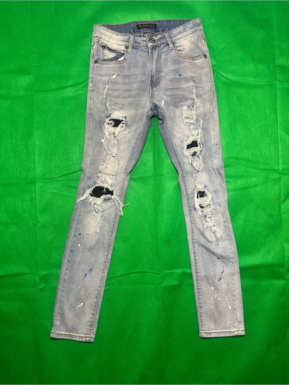 Society Light Blue Ripped Skinny Jeans